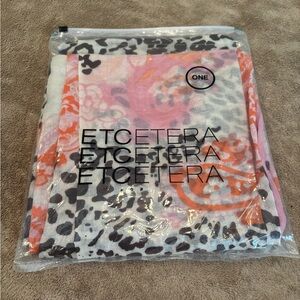 Etcetera Vibrant Pink and Orange Wrap/Scarf
